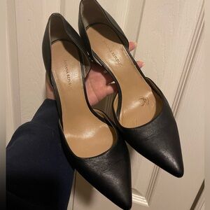 Banana Republic Black Heels Sleek Pointed-Toe Pumps
